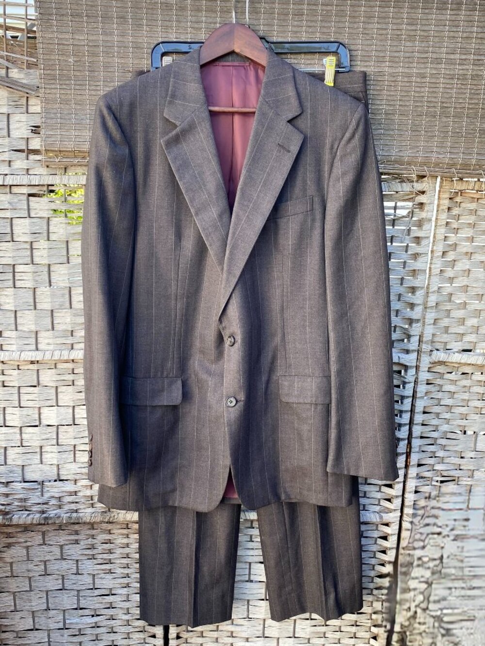 1980s (2) Two Piece Hickey Freeman Suit for Dillard's Gray Pinstripe